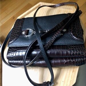 Brighton Black and Brown Crossbody Bag